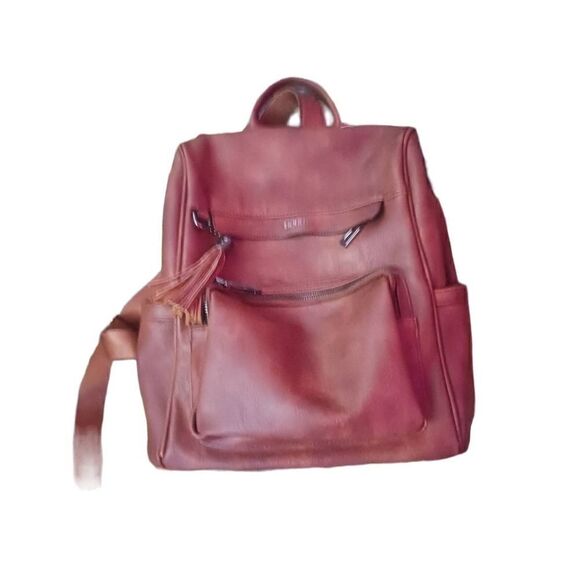 Large leather rucksack backpack Bohemian - Picture 3 of 8